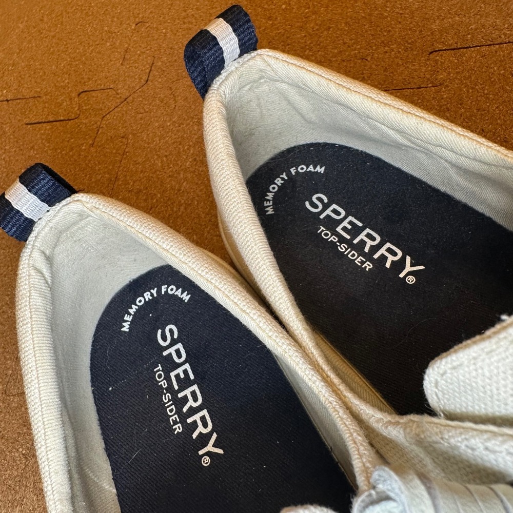 Sperry Top-Sider Crest Vibe Womens 7W White Canvas Sneakers STS99250 - Picture 7 of 10
